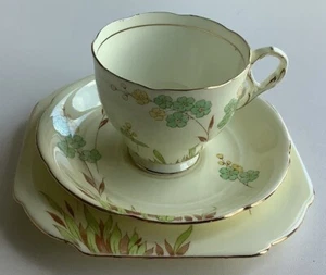 A.B.J Grafton “Aintree” Fine Bone China Trio - Cup+Saucer+Teaplate - c1935 - VGC - Picture 1 of 9