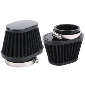 2X 55mm High Flow Performance Oval Pod Air Filters For BMW R100 GS S R RS RT - Picture 1 of 12
