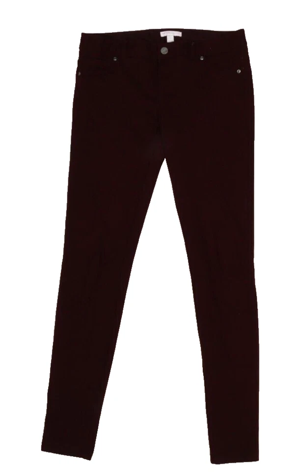 New York Company Womens Burgundy 5 Pocket Style Skinny Leggings Pants Size 4 - Image 1 of 4