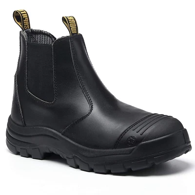 Steel Toe/Soft Toe Slip-on Waterproof Working Shoes Safety Laceless Boots - Image 1 of 4