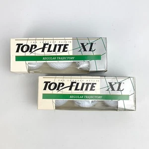 Vintage Set of 2 Packs Top Flight XL Regular Trajectory Golf Balls 6 Balls Total - Picture 1 of 4