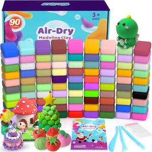 Air Dry Clay 90 Colors Modeling Kids Model Magic Diy Starter Kit with Sculpting - Picture 1 of 12