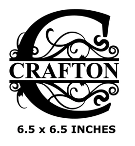 LETTER C NAME MONOGRAM VINYL DECAL STICKER FOR 8" GLASS BLOCK DIY CRAFTS CUSTOM - Picture 1 of 1