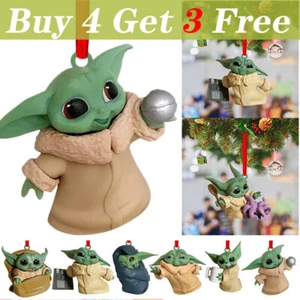 Christmas Tree Yoda Decor Baby Santa Claus Hanging Ornament Pendant Holiday Deco - Picture 1 of 19