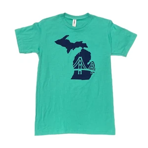 Michigan Mackinac Bridge T-Shirt - Michigan Bridge - Mighty Mac - Michigan Apparel - Bild 1 von 3