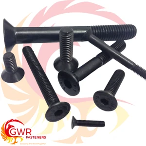 4-48 UNF SOCKET COUNTERSUNK SCREWS HIGH TENSILE BLACK SELF COLOUR ALLEN BOLTS - Picture 1 of 2