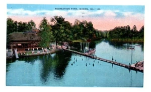 RECREATION PARK Macon, GA lino c1941 - Postal - Imagen 1 de 2