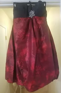 Jovani Women's Red/Black Strapless Bubble Hem Cocktail Formal Dress Size 6. $550 - Picture 1 of 12