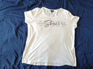 Soccx Damen T-Shirt, Gr. 42/XL, Weiß, Viskose - Bild 1 von 4