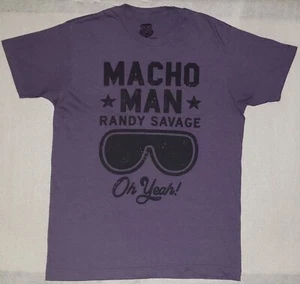 WWE Wrestling Legends RANDY SAVAGE Macho Man Size Large Purple T-Shirt - Picture 1 of 4