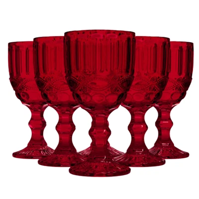 Juego de 6 copas Elle Decor, rojas Foto 1 de 4
