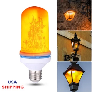 LED Flame Effect Light Bulbs 4Modes Flickering Light Bulbs E26/E27 Standard Base - Picture 1 of 13