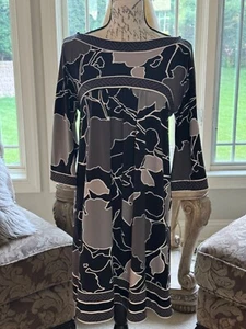 BCBGMaxazria Black & Grey Kimono style dress M - Picture 1 of 6