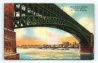 Postcard Missouri Eads Bridge Showing The Skyline St Louis Mo Mississippi River