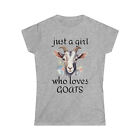Just a girl who loves goats Women's Softstyle Tee