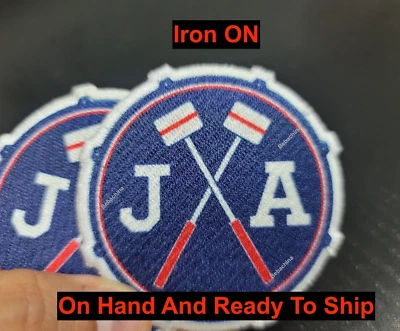 2 JA Patch Cleveland Guardians John Adams Drummer Memorial Baseball Jersey Patch - Image 1 of 4