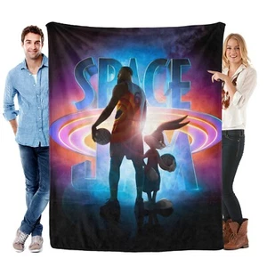 Space Jam Blanket Soft Bed Sofa Couch Throw Cozy Lightweight Birthday Gift - Picture 1 of 12