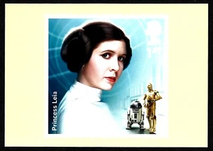 GREAT BRITAIN YEAR 2015 PHQ #408 (7) PRINCESS LEIA STAR WARS UNUSED MAXI CARD - Picture 1 of 2