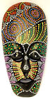 Masque Bois Ethnique D&#233;coration Statue Africain Tribal Totem Aborig&#232;ne peint
