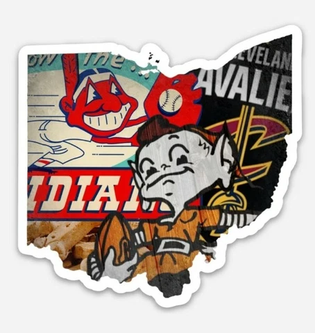 Vinyl Magnet Cleveland all in one Browns Indians Cavaliers custom Wahoo Brownie Cover