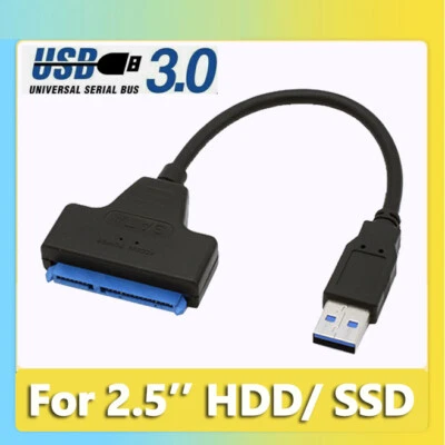 USB 3.0 to 2.5 SATA 3 Hard Drive 22 Pin Adapter Cable UASP Converter For SSD HDD - Image 1 of 4