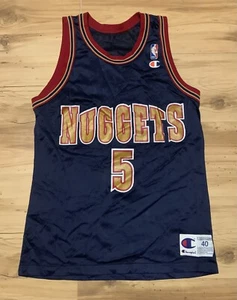 Vintage Champion Denver Nuggets Jalen Rose Trikot Herren Medium (40) Blau - Bild 1 von 5