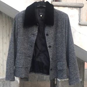 Giacca Leggera Made In Italy, Tenax, Pied De Poule Con Finta Pelliccia, M - Foto 1 di 2