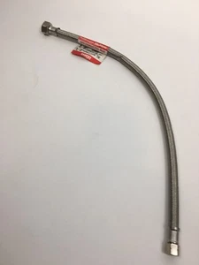 Connettore Rubinetto Acqua Acciaio Inox 3/8 F X 1/2" F X 20" L B1F20 - Foto 1 di 4