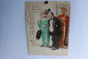 G PAVIS original dibujo acuarela humorístico (38600) - Imagen 1 de 6