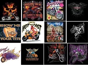 TRANSFERENCIA DE APLICACIÓN DE PRENSA DE CALOR para motociclista motocicleta para camisa sudadera con capucha tela - Imagen 1 de 13