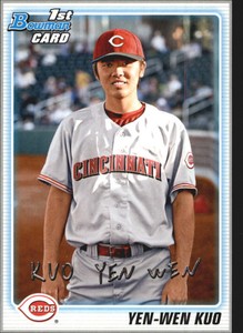 2010 Bowman Prospects Black Cincinnati Reds Baseball Card #BP80 Yen-Wen Kuo