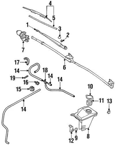 Depósito de lavadora genuino GM 1998-2002 Chevrolet Prizm Base 1,8 L L4 LSi 12365338 Foto 1 de 1
