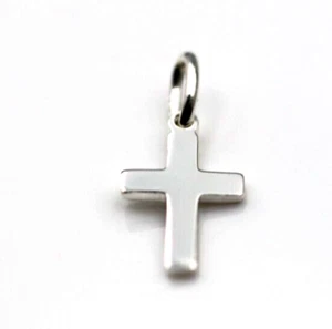Genuine Sterling Silver 925 Cross Tiny Small Pendant / Charm - Picture 1 of 6