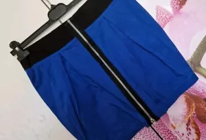 NICE E-vie PARTY HOLIDAY ROYAL BLUE LADIES SHORT SKIRT SIZE 10 SIZE M EUR 38 - Picture 1 of 4