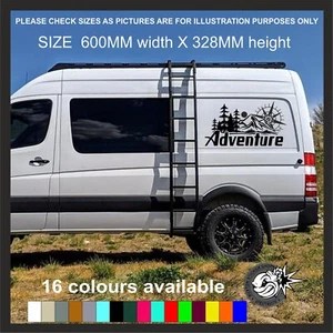 Large Adventure Vinyl Sticker Camper Van Motorhome Decal Mountain Compass 11 - Picture 1 of 5