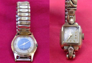 Vintage Herren- und Damen Armbanduhr aus den 1950 / 60 er Jahren - Bild 1 von 9