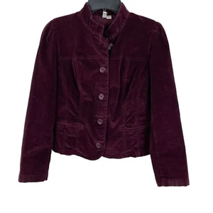 St. Johns Bay Damen Stretch Cord Mischung Burgund Jacke Blazer Größe S - Bild 1 von 7