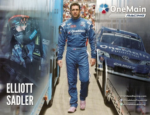 2014 ELLIOTT SADLER "ONE MAIN FINANCIAL" #11 NASCAR NATIONWIDE SERIES POSTCARD Cover