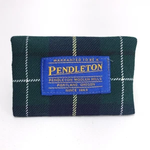 Pendleton Wool Wallet Bifold Card Wallet Sewing Kit Plaid 4” X 2.5” Made in USA - Picture 1 of 4