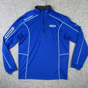NEW Columbia Omni-Wick Shotgun Blue Long Sleeve 1/4 Zip Pullover Shirt Men's Med - Picture 1 of 14