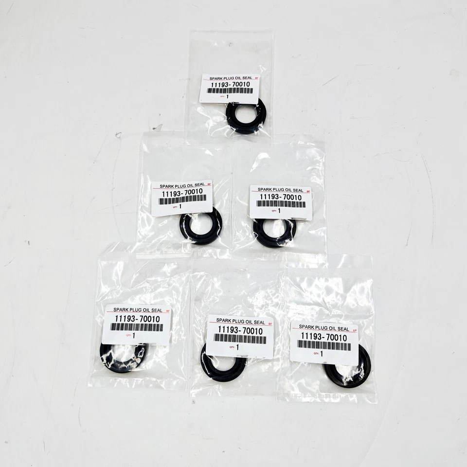 OEM FOR TOYOTA SIENNA LEXUS SRARK PLUG TUBE GASKET SET OF 6 PC 11193-70010 - Изображение 1 из 4