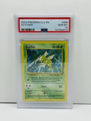 🔥2023 Pokemon Scyther #006 TCG Classic Collection HOLO PSA 10 GEM MINT!🔥 - Image 1 of 2