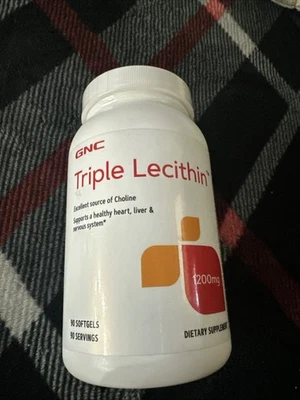 GNC Triple Lecithin 1200 MG - 90 Cápsulas Gelatinosas | 90 Porções Expiradas 9/2025 - Imagem 1 de 2