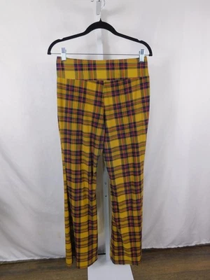 Pantalones No Boundaries para mujer grandes amarillos a cuadros elásticos 11-13 juniors Foto 1 de 4