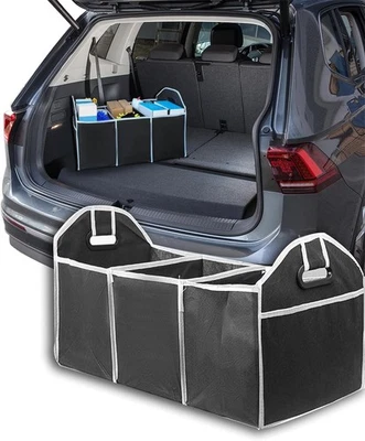 Trunk Cargo Organizer Collapsible Folding Storage Box Car Auto SUV Bin Bag Foto 1 de 4
