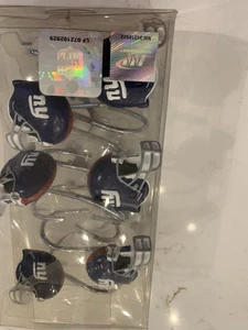 New York Giants Shower Curtian Haken. Helmförmiges 12er Set NFL offenes Paket - Bild 1 von 4