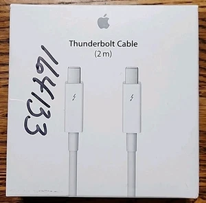 100% Original Apple Thunderbolt Cable (2 m) - White MD861LL/A A1410 - Zdjęcie 1 z 4