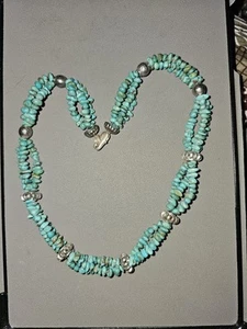 Howlite Multiple Strand And Silver Necklace 16" - Picture 1 of 4