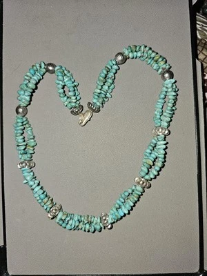 Howlite Multiple Strand And Silver Necklace 16" - Image 1 of 4