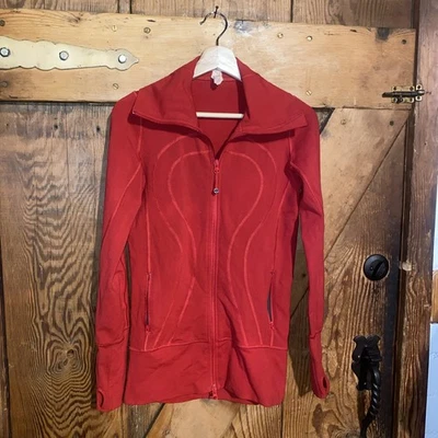 Lululemon Align Red Jacket Full Length Size 4 EUC - Image 1 of 4